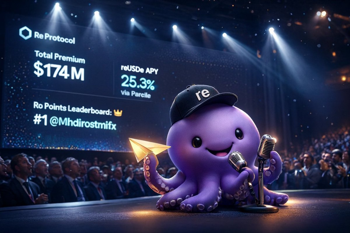 Mhdirostmifx's tweet image. 🎙️ Davos, 2025 — When the Re Octopus took the stage...

$174M premium. 25.3% APY. #1 @Mhdirostmifx 

TradFi: 😳  
DeFi: 🚀  

Reinsurance just went on-chain.  

@REprotocol  #Web3Community  #NFT @re 
x.com/re/status/1987…