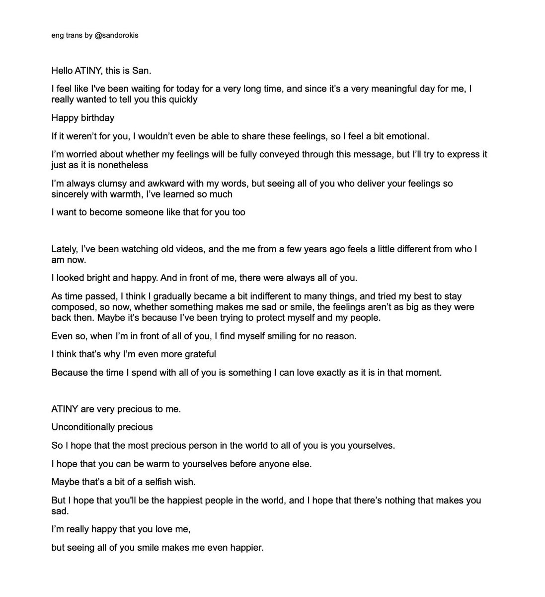 sandorokis's tweet image. [💌] 251117 #SAN (eng trans)

#ATEEZ #에이티즈 #산 @ATEEZofficial