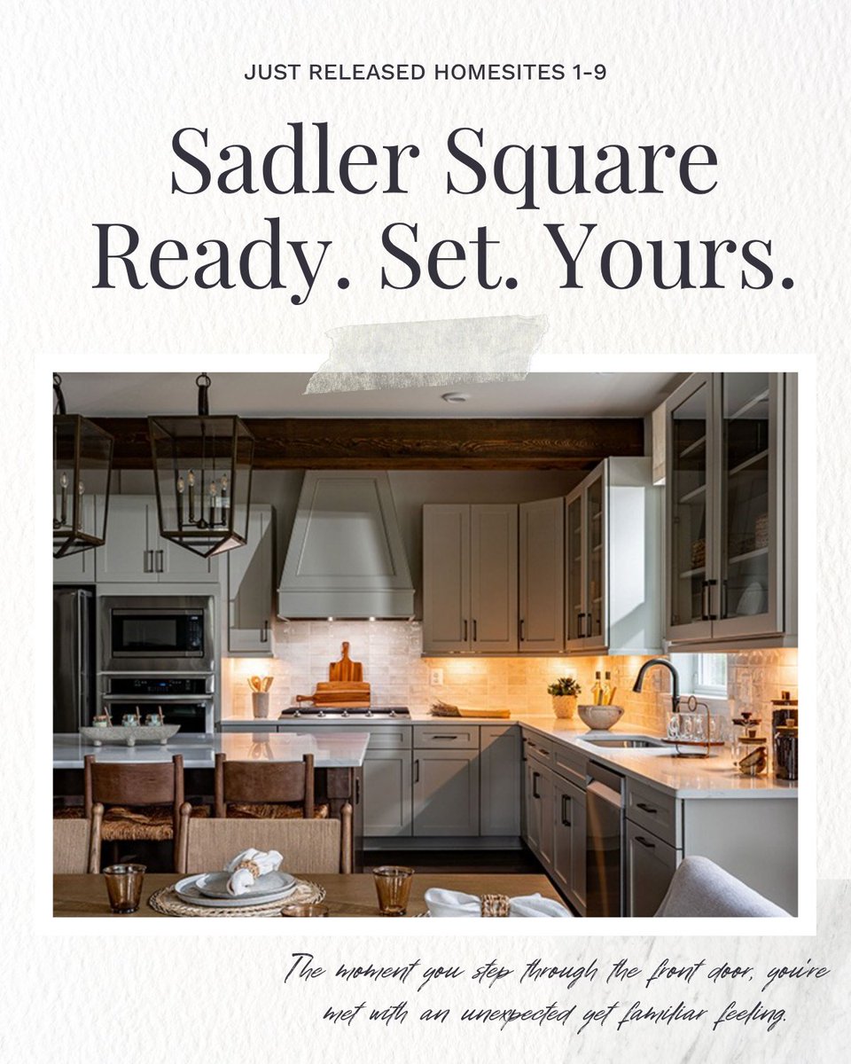 Homesites 0001–0009 are here. The final spots in this section of Sadler Square and your chance to choose the one that feels like home. If this has been your first choice, now’s the moment to make it yours. Don’t wait. These nine won’t last. hubs.la/Q03TqNlw0
