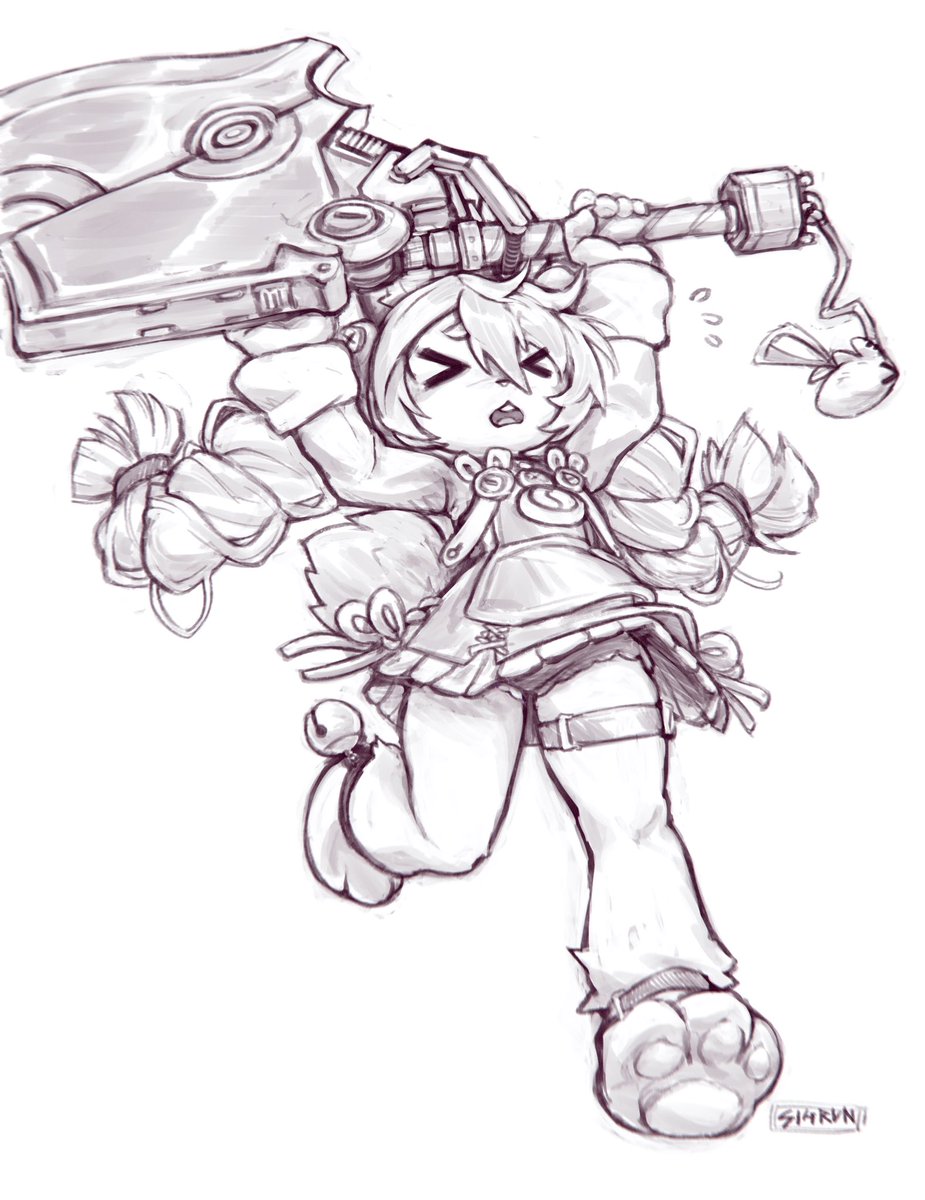 Zhao from zenless zone zero ~Little sketch for relax (‘v’) (too much cuteness qwq)