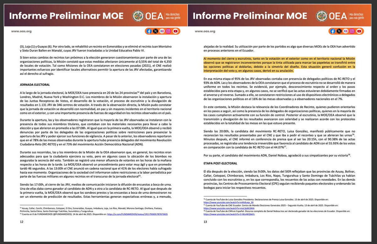 LuisaGonzalezEc's tweet photo. Quien HABLÓ de tinta fue la @OEA_oficial en el INFORME de la Misión de Observadores NO LA @RC5Oficial y si tan honesta eres entrega los kits electorales que te solicitamos y abre las urnas.
Los ecuatorianos saben muy bien quién es @DianaAtamaint y a quién se debe.
💰🙈🙉🙊 💵