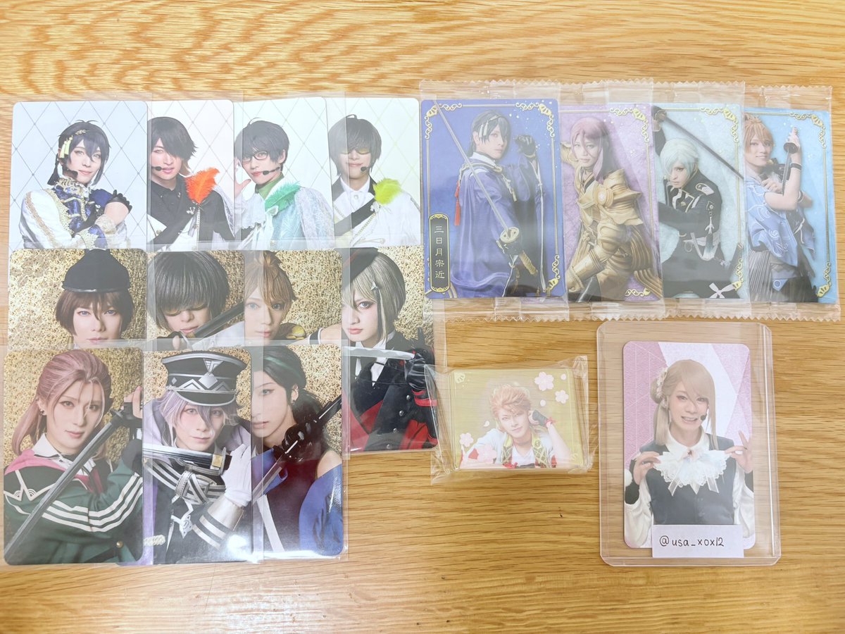 usa_xox12's tweet image. 【交換】
ミュージカル刀剣乱舞 刀ミュ 衣装展 博覧会 ウエハース

求）今剣∞､岩融､一期､大慶
      友人分→鶴丸､山姥切国広
      詳細はALTへ

譲）画像参照

都内手渡しor郵送

検索からもお声掛けください🌸