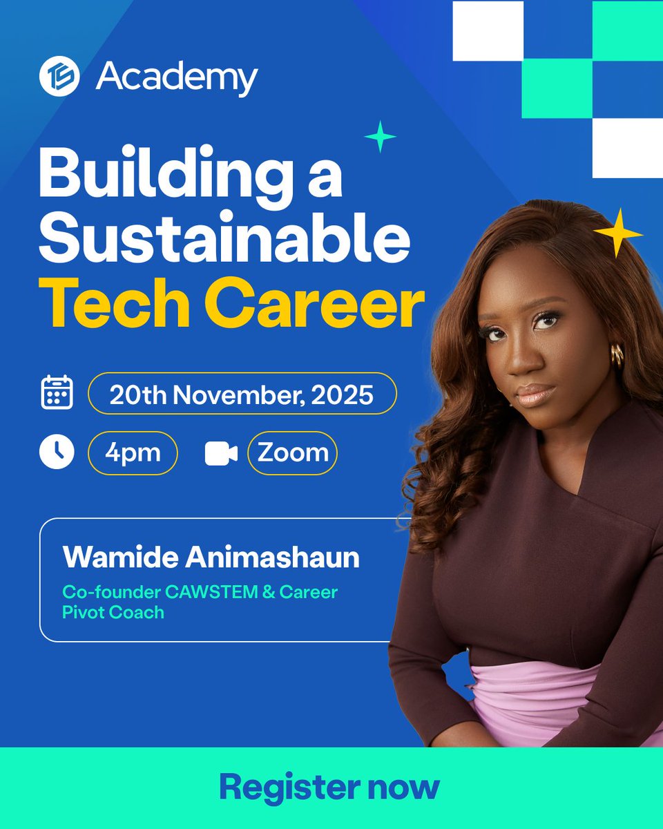 TSAcademyOnline's tweet image. If you’ve ever felt confused about where to start in tech, scared to switch careers, or unsure if you even fit into the digital  industry then this webinar is for you.

Register with the link in bio. 
Save the date and mark your calendars.