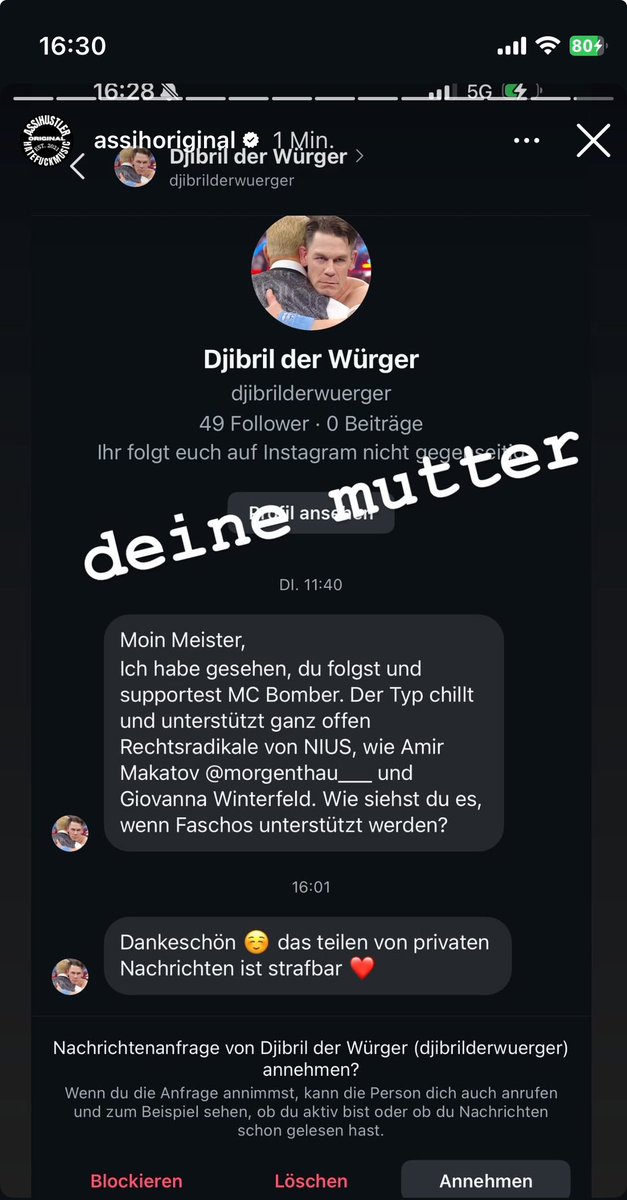 Mama, ich bin im Fernsehen.