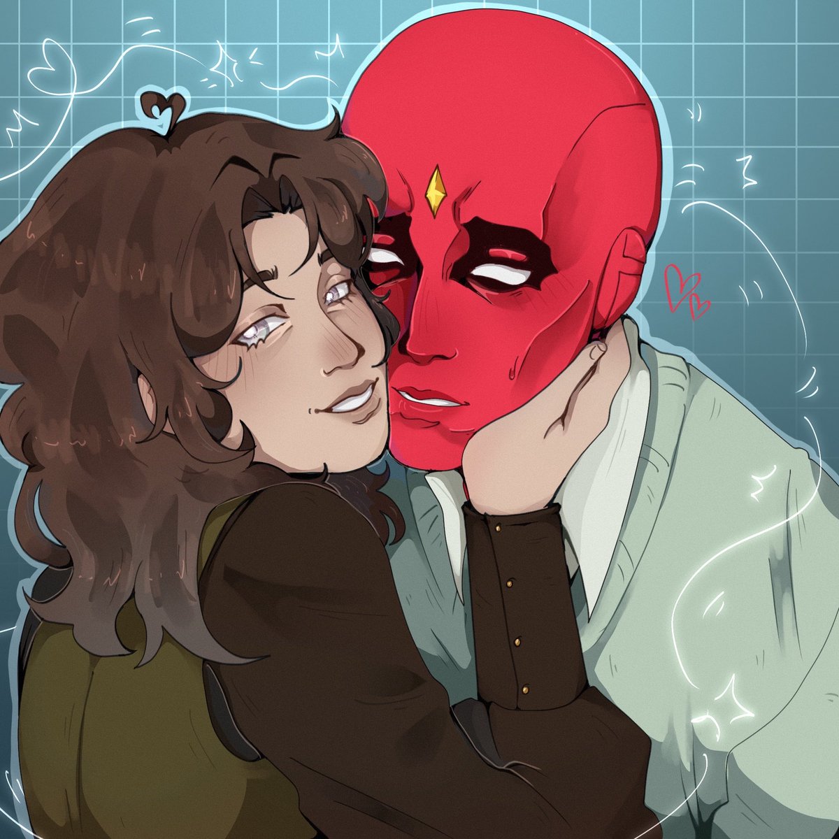 Yharnamgore's tweet photo. ⠀
           ⁺‧₊˚-ˋˏ ༻𒉭 ☽♢☾ 𒉭༺ ˎˊ-˚₊‧⁺
       
🎶 Seven minutes in heaven
Is all that I need when I get with him 🎶 

#yumetwt #marvelyume #marveloc 
#GrimVision #thevision 

🎨 by @/AHhhAcee https://t.co/VXYMt48FUS