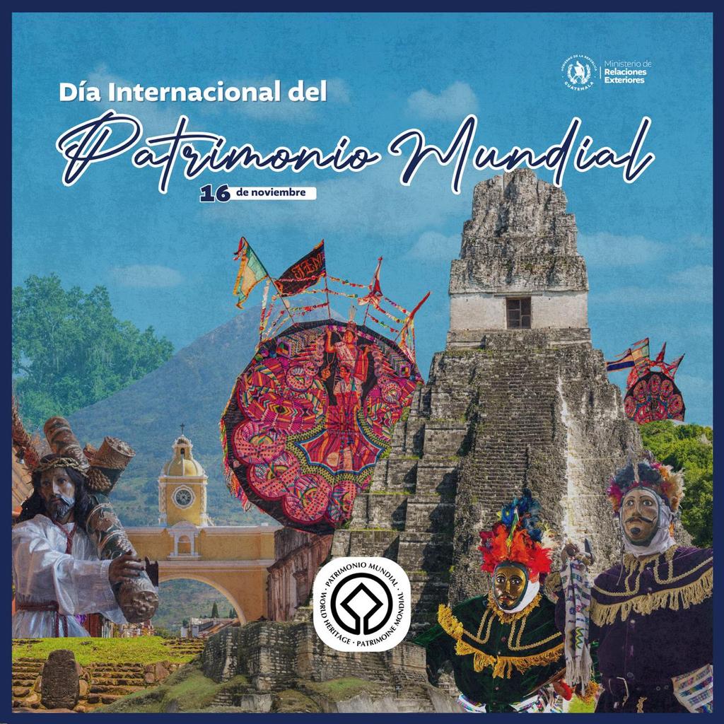 En esta conmemoración del Día Internacional del Patrimonio Mundial, destacamos la riqueza cultural que distingue a Guatemala. Apreciamos nuestro legado y reafirmamos el compromiso de conservarlo para las generaciones que aún están por venir.