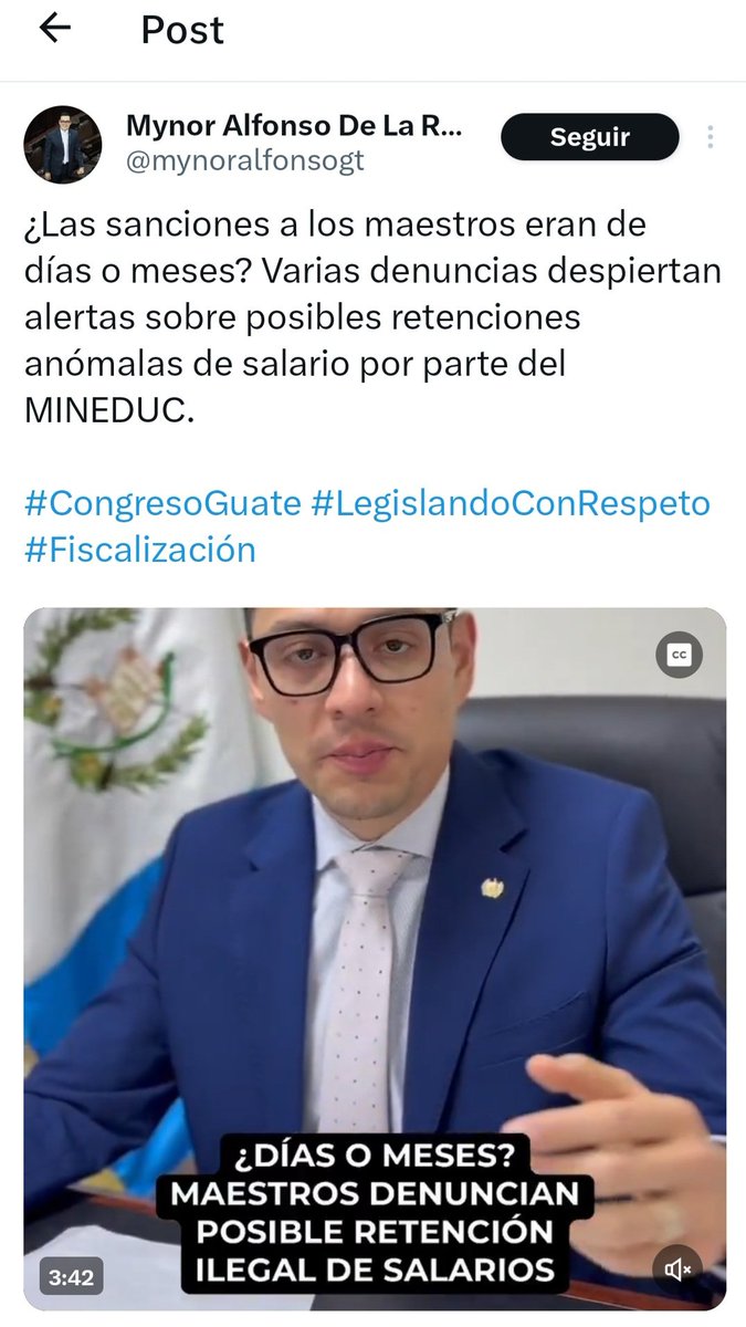 Controversia a generado <a href="/mynoralfonsogt/">Mynor Alfonso De La Rosa</a> al defender a maestros corruptos, sancionados por no asistir a clases, lo que ha sido percibido como una priorización de intereses sindicales sobre el derecho a la educación de los niños. Su postura ha sido criticada ampliamente en RR SS.