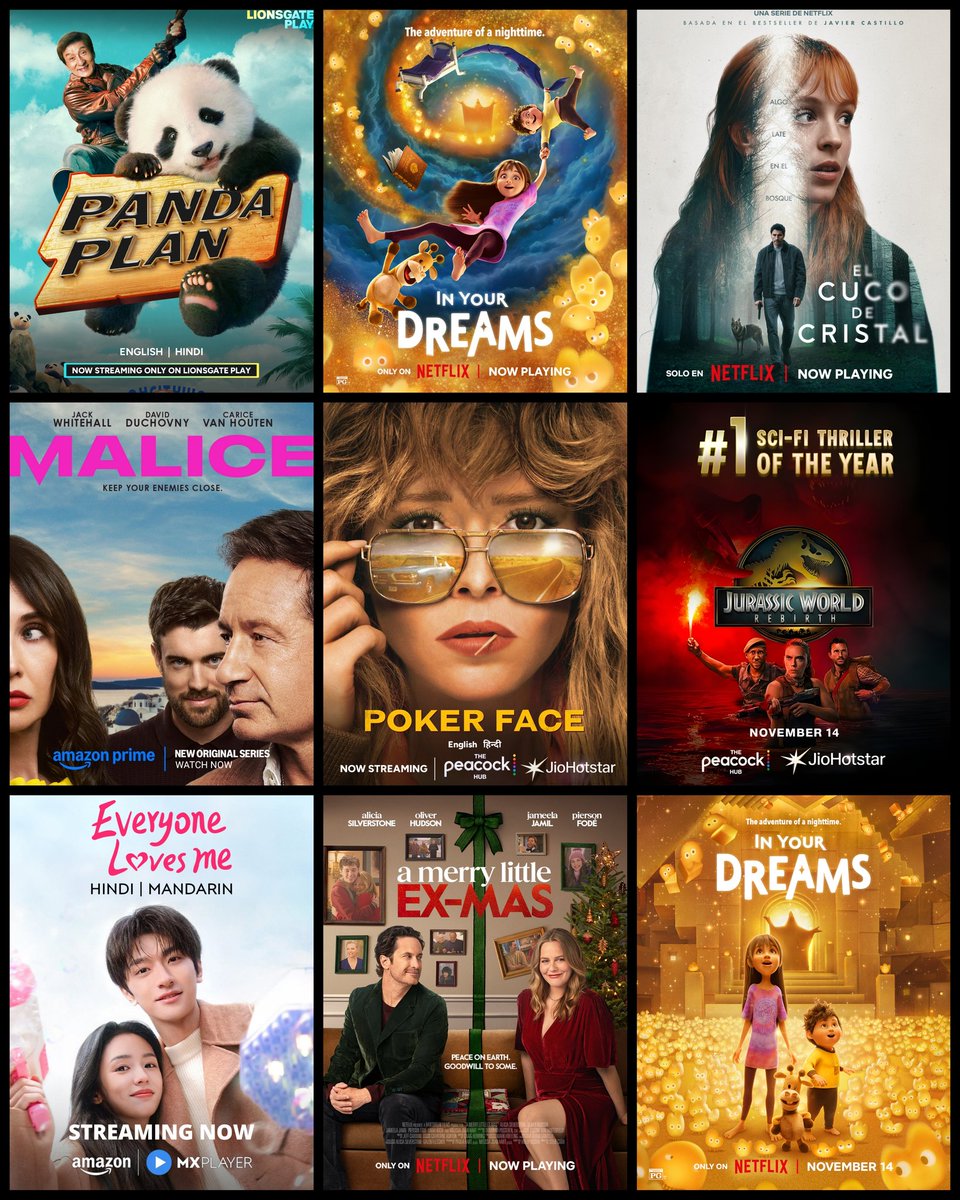 FlickMatic_'s tweet image. 📮 Weekend Watchlist (8th Nov - 14th Nov)

@amazonMXPlayer @MXPlayer @PrimeVideo @PrimeVideoIN @JioHotstar @NetflixIndia @lionsgateplayIN @netflix 

📝 • Fresh Arrivals on OTT • Now Streaming

#WhatToWatch #WatchList #WeekendWatchlist #HindiDub #November2025 @FlickMatic_