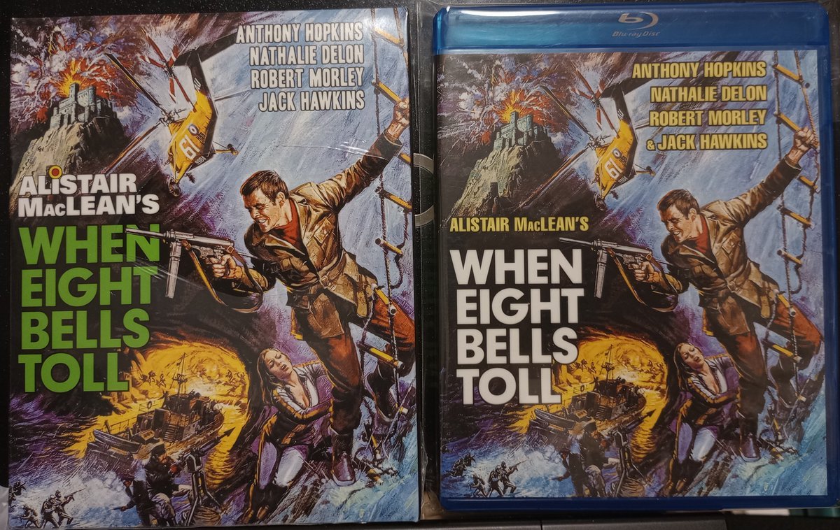 yokachoro8's tweet image. 『八点鐘が鳴るとき』の新旧BDを並べるとこんな感じ。
新盤は英語字幕付きでヒアリングに弱い私には待望の一枚。しかもオーディオコメンタリー付き。
あとは日本語の字幕＆吹き替え付き国内盤が登場すれば申し分ないけど、そんな日は来るのかな？ちょっと心もとない。。
今晩はこれ見て寝ます。