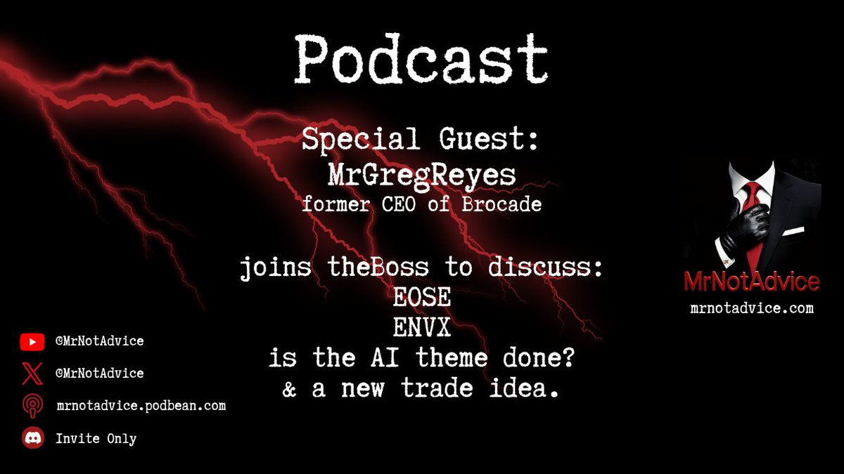 MrNotAdvice's tweet image. Dropping TOMORROW!
#EOSE #ENVX #ETH #BTC #AI