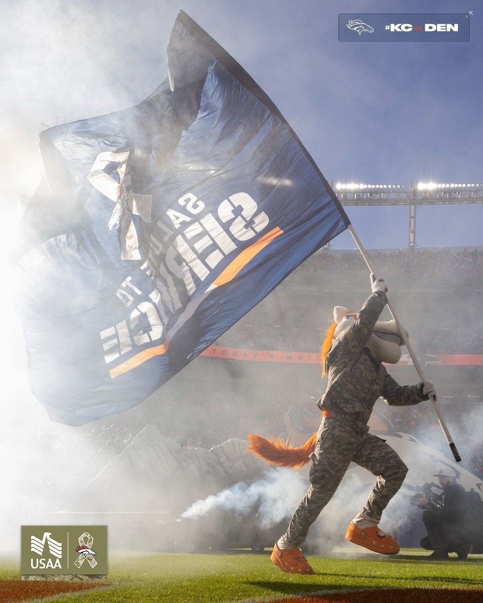 5280Miles's tweet image. BRONCOS COUNTRY, IT&apos;S GAMEDAY! 🗣️

#SaluteToService ➡️ #KCvsDEN