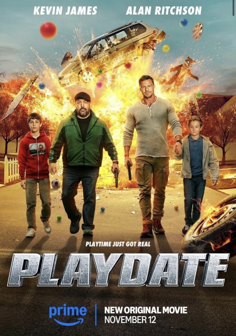 Playdate o Un día fuera de control o Juego de niños. Varios títulos para la misma comedia de acción humor absurdo con todos los clichés USA pero Kevin James me hace mucha gracia y me ha ganado el guiño NWA gangsta <a href="/PrimeVideoES/">Prime Video España</a>