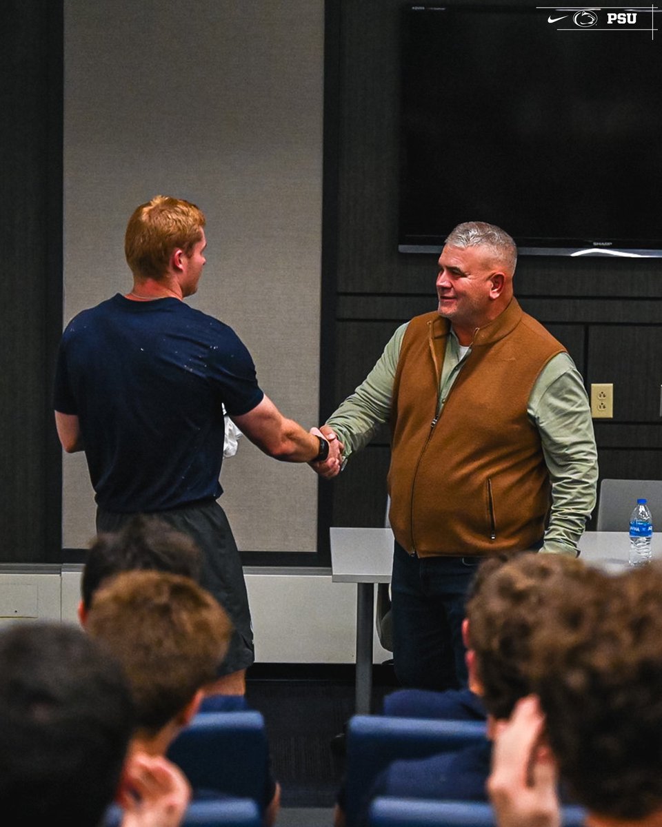 PennStateMLAX's tweet image. For the guy standing next to you.

Special thanks to Lieutenant Colonel Fred Egerer for coming to speak with us this week 🫡

- Patriot Week 2025 -