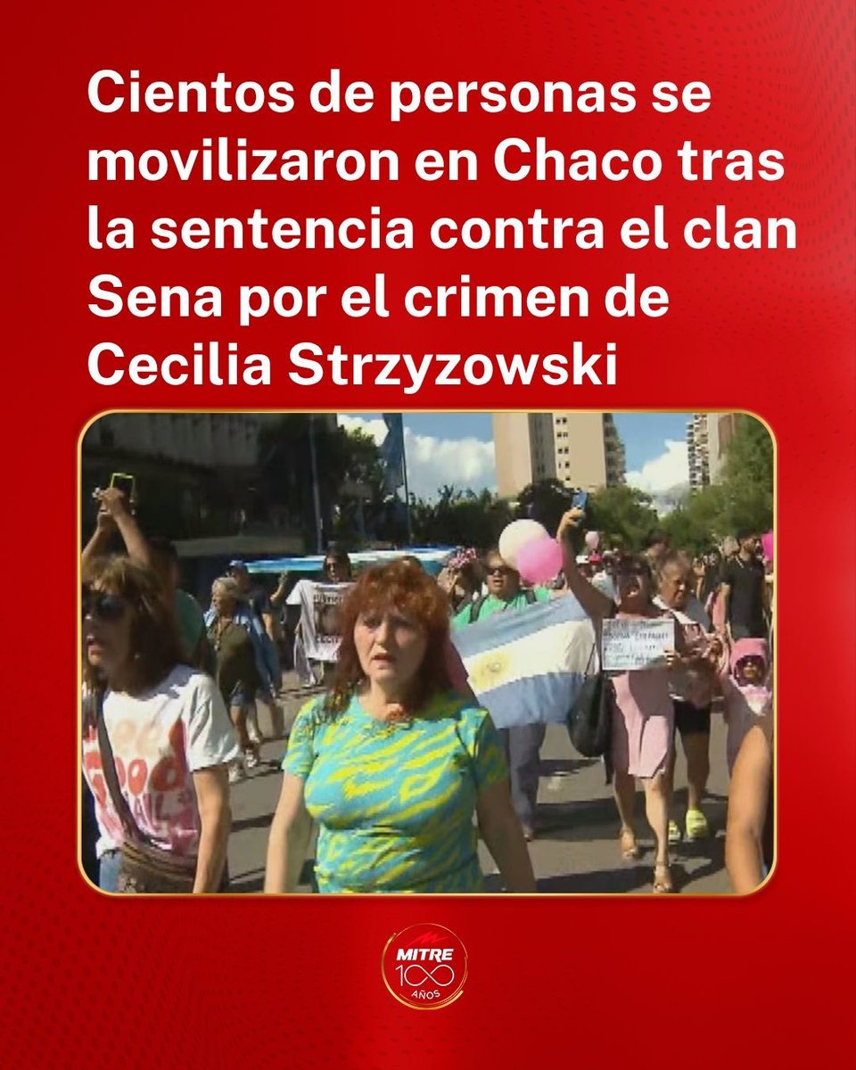 🔊 Luego del falló que condenó a César Sena y a sus padres, Emerenciano Sena y Marcela Acuña por el asesinato de Cecilia Strzyzowski, se produjo una movilización este domingo por la tarde en las calles de Resistencia.

⚠️ El pasado sábado el tribunal anunció que la expareja de