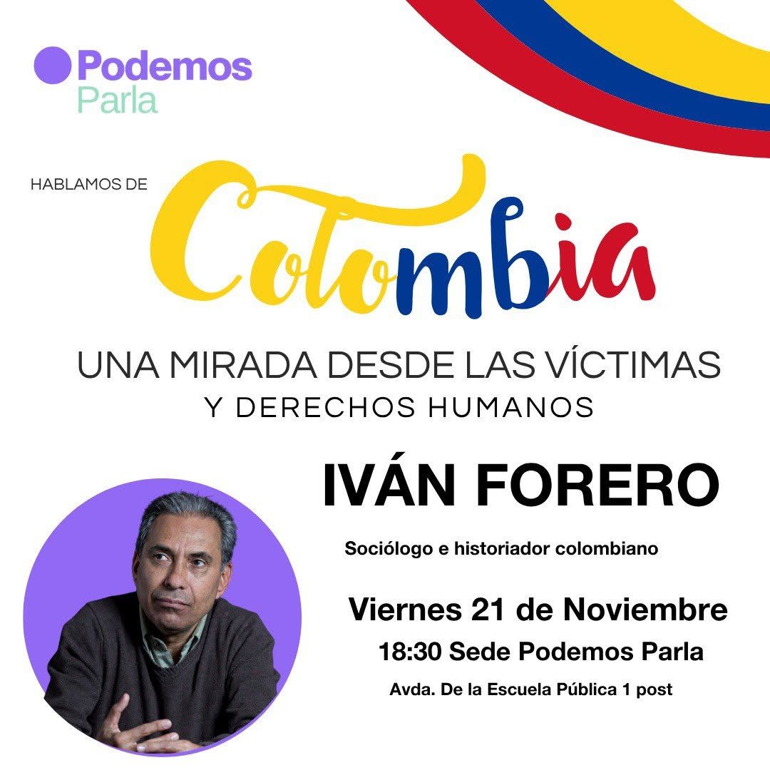 🇨🇴✊🏽 Los gobiernos de izquierda transforman.
La gente de izquierda en #Colombia, #Parla y #Latinoamérica caminamos por la justicia social, democracia y todos los derechos.
🗓️ ¡Conoce el contexto histórico, social y político! Viernes 21 de noviembre, 18:30. Ivan Forero Robayo
