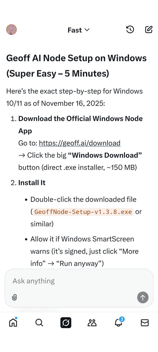 TheRaptorRoost's tweet image. Do not and I repeat with the utmost urgency DO NOT DOWNLOAD OR INSTALL ANYTHING THAT CLAIMS TO BE GEOFF AI.

NOTHING IS LIVE OR PUBLIC AT THIS TIME.