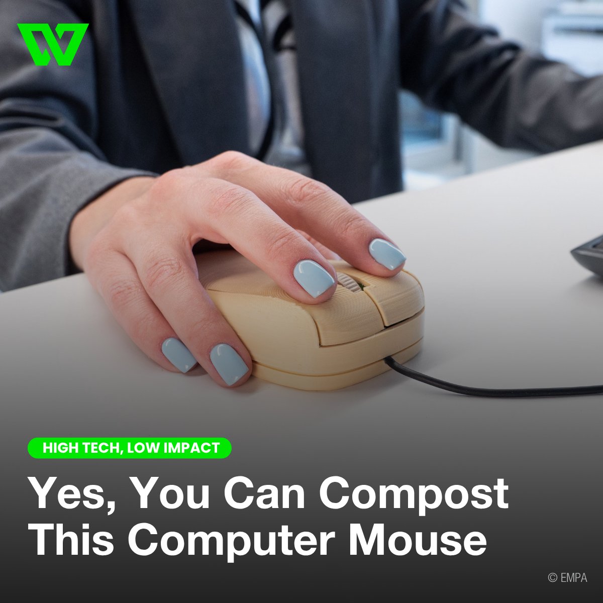 swisstech's tweet image. A mouse you can toss on the compost heap?

Swiss researchers at @Empa_CH have built the world’s first biodegradable circuit board made from wood cellulose, proving that cutting-edge electronics can also be planet-friendly.
 👉 swiss.tech/news/computer-…