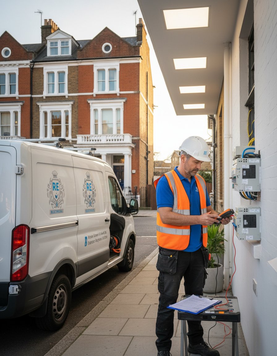 Gilles1879790's tweet image. North London—need a trusted electrician fast? Our short video shows EICR safety checks, modern fuse board upgrades, commercial lighting and 24/7 emergency call-outs. 

Watch and book a site survey today.
#EICR #FuseBoardUpgrade #CommercialLighting #EmergencyElectrician #Hampstead