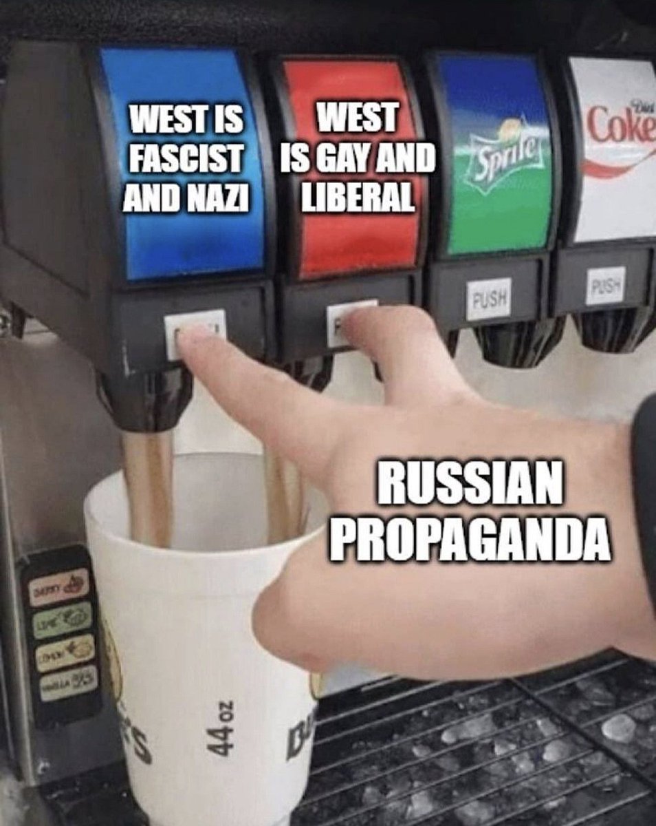 When you can’t decide whether the West is nazi or gay, so you pick both.