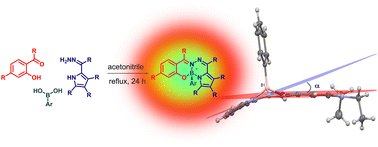 Boron_Chemistry's tweet image. Multicomponent synthesis of  stereogenic-at-boron fluorophores (BOSPYR) from boronic acids,  salicylaldehydes, and 2-formylpyrrole hydrazones (@ChemCommun): pubs.rsc.org/en/content/art….