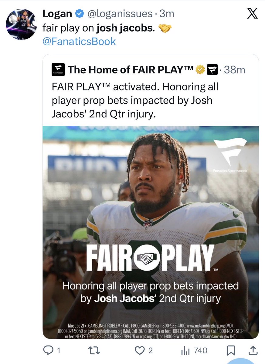 natebeck96's tweet photo. @DraftKings Another book following suit unlike @FDSportsbook https://t.co/h3hILjs41d