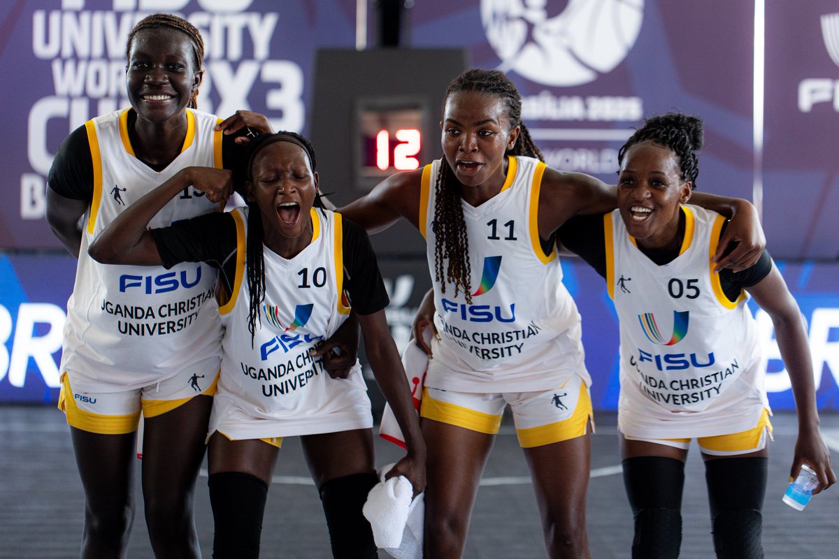 Congratulations to Uganda Christian University upon winning Bronze 🥉 at the 2025 <a href="/FISU/">FISU</a> University World Cup 3x3 Basketball 🏀 

UCU 🇺🇬 18 - 15 Huanzhong U Tech🇨🇳

History re-written in Brazil 🔥🇧🇷😮‍💨

📸: <a href="/celiojuniorbr/">Célio Júnior</a>

#FISU3X3
#Brasilia2025 
#WeAreAfrica 
#NousSommesLAfrique