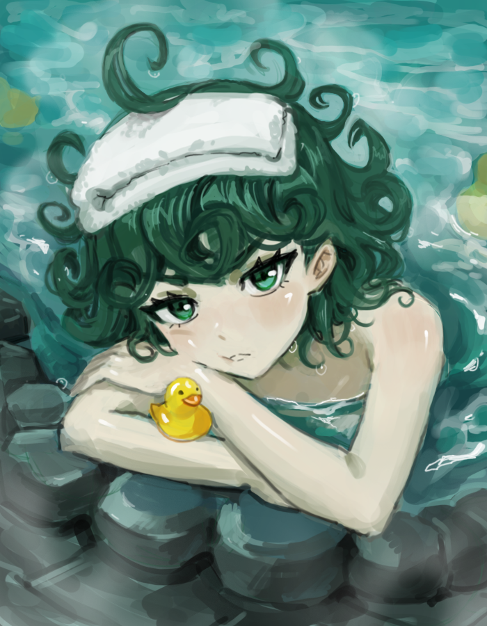 MiruiNeko's tweet photo. Sketch fanart of Tatsumaki, Tornado, from the anime One Punch Man enjoying a quiet onsen bath🐤 https://t.co/H1sUYBmvwm