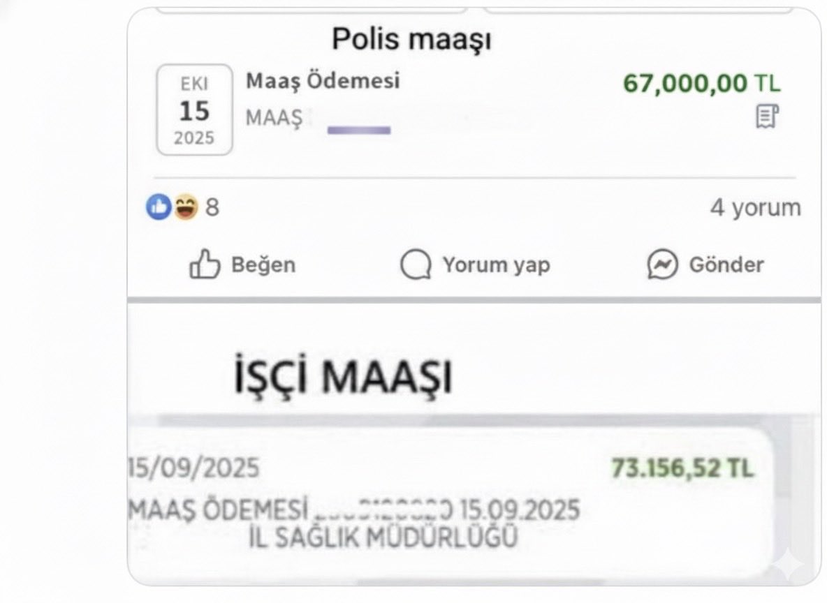 Polis maaşı / işçi maaşı buyrun siz karar verin #PolisSorunlarıMeclise