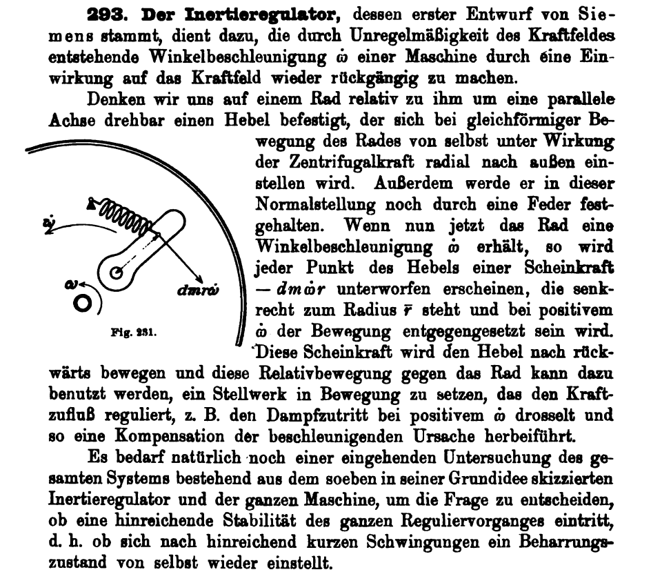 LGcommaI's tweet image. Early attempts at controlling/regulating rotating machines are James Clerk Maxwell&apos;s &quot;Governor&quot;, and Werner von Siemens&apos; &quot;Inertieregulator&quot;.

#ControlTheory
#HistoryOfTechnology