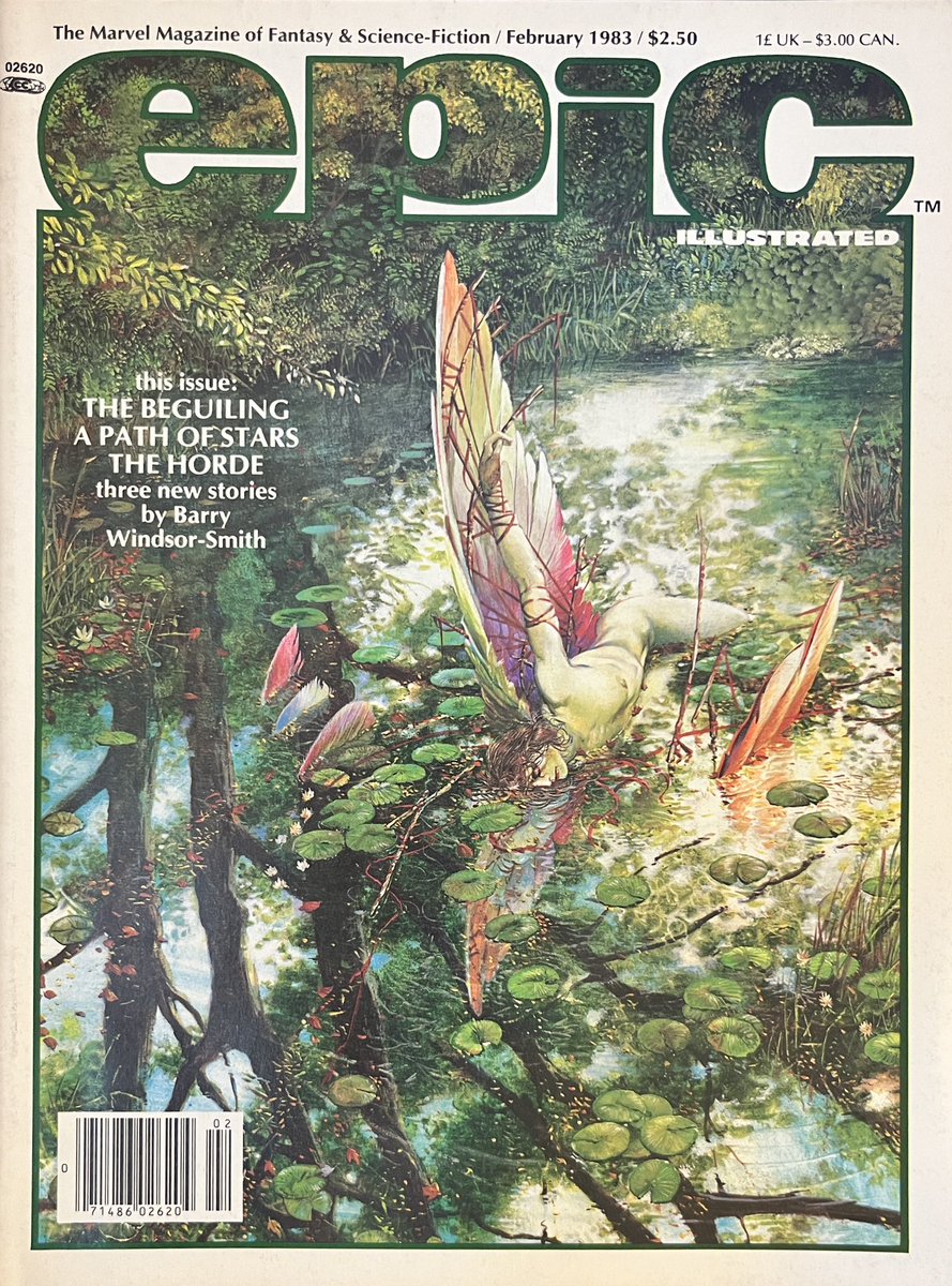 #BarryWindsorSmith supplies one of the Epic Illustrated’s best covers, and it also features BWS’ return to interior comic art after mostly doing fine art and portfolios for years before this
