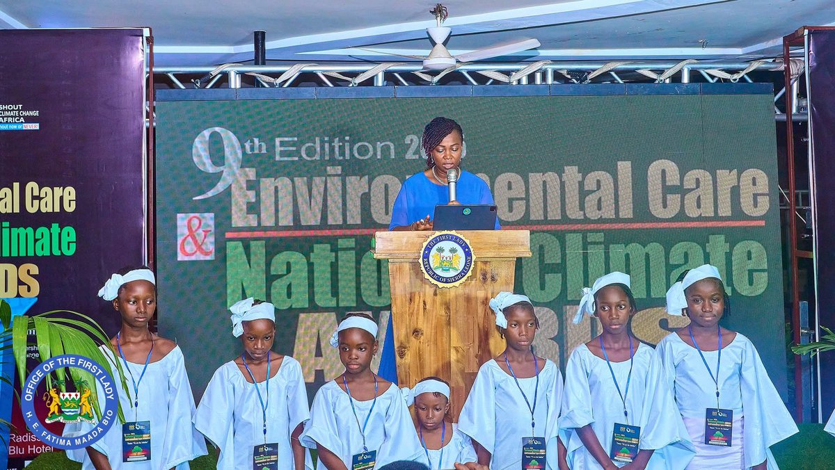 FirstLadyBio's tweet image. I had the honor of attending the 9th Edition of the National Climate &amp;amp; Environmental Cares Awards, held under the theme “We Are the Solutions.&quot; As First Lady of Sierra Leone and President of OAFLAD, I washonoredd to receive an award in recognition of my efforts in climate…