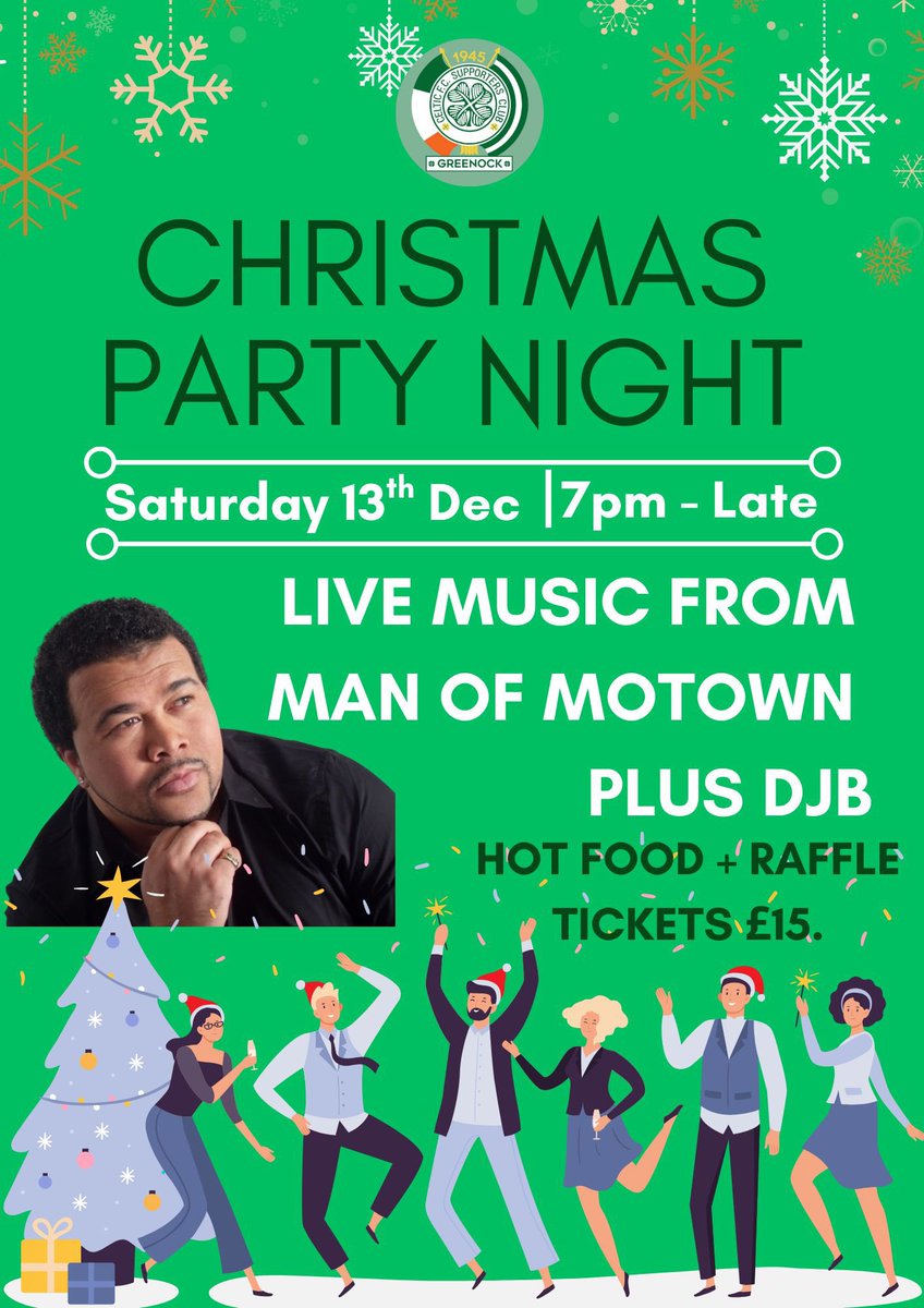 Due to booked tickets not being picked up we have 12 tickets available for our Christmas party night on Saturday 13th December.🎅🏻