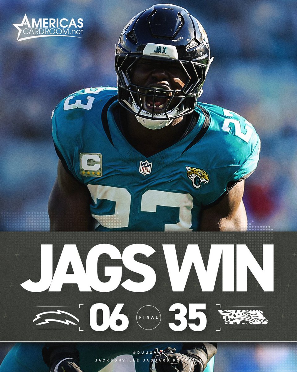 Jaguars's tweet image. We beat the Chargers today.

@net_acr | #LACvsJAX