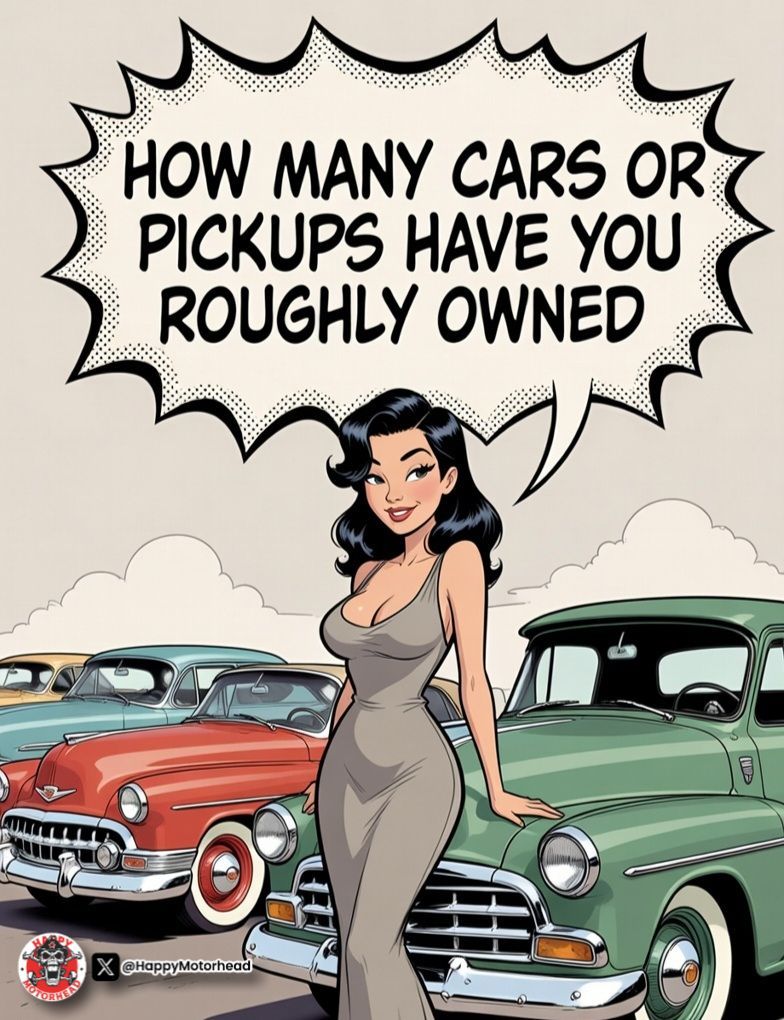 HappyMotorhead's tweet image. ♦️🔸️💎🔸️♦️🔹️💎🔹️♦️🔸️💎🔸️♦️

HOW MANY CARS AND PICKUPS HAVE YOU ROUGHLY OWNED❓️

🤪 #RememberWhen 😕 😎👍 #CarHumor 🚗