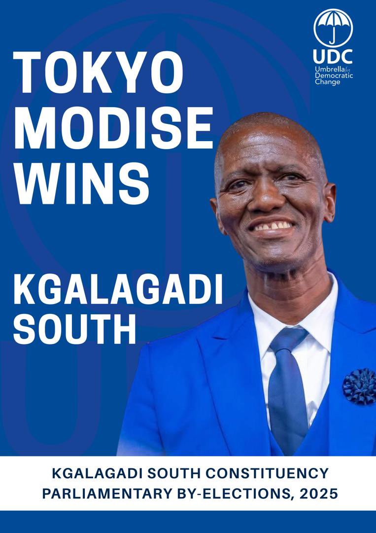 A hearty congratulations to the people of Kgalagadi South.
You have made a resounding and decisive statement with your vote. 

Thank you for your trust, your courage and your belief. 
Viva Umbrella Viva! 
☂️☂️☂️