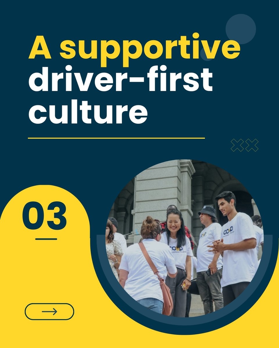 driverscoopco's tweet image. 🚗💛 Why do drivers join Colorado Drivers Co-op?
1️⃣ More money per ride
2️⃣ Real ownership &amp;amp; voice
3️⃣ A supportive driver-first culture
It’s not just a job—it’s a movement. Ready to drive with us? #DriverOwned #CoopRideshare #DriveLocal #rideshare #gigwork #employeeownership