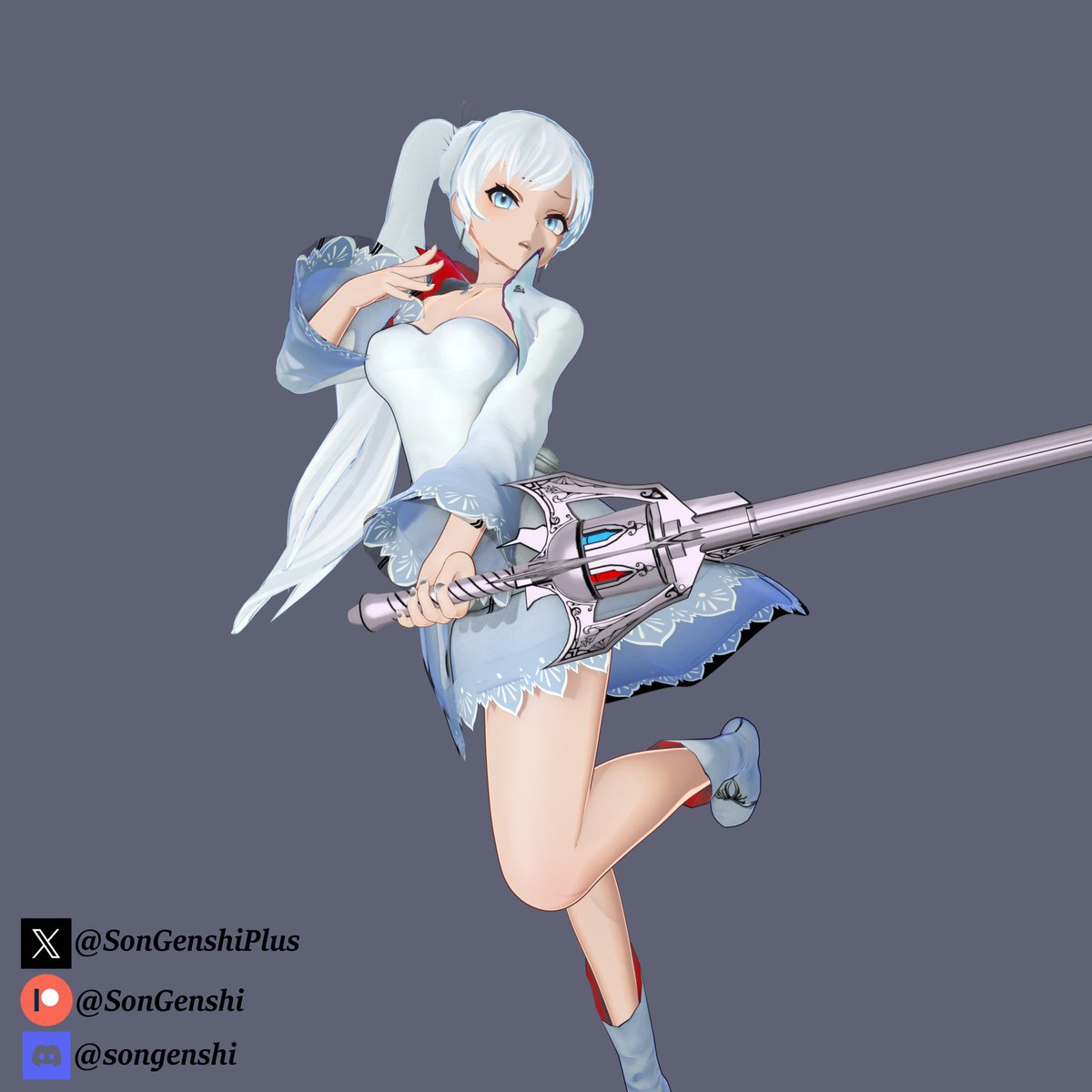 Weiss Schnee - 4.4
From Series RWBY

Credits:
Model by: <a href="/DaB_neko/">DaB</a> 
Used file by: <a href="/WaffleNSFW/">Waffle 🔞</a> 
Commsioned by: NightLife <a href="/NTurtle72464/">Daydead</a> 
patreon.com/posts/weiss-sc…