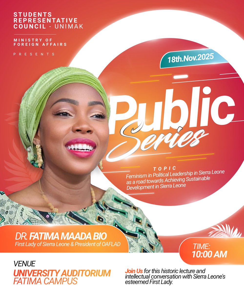 FirstLadyBio's tweet image. Join us as we celebrate November 18th World Day in Makeni.