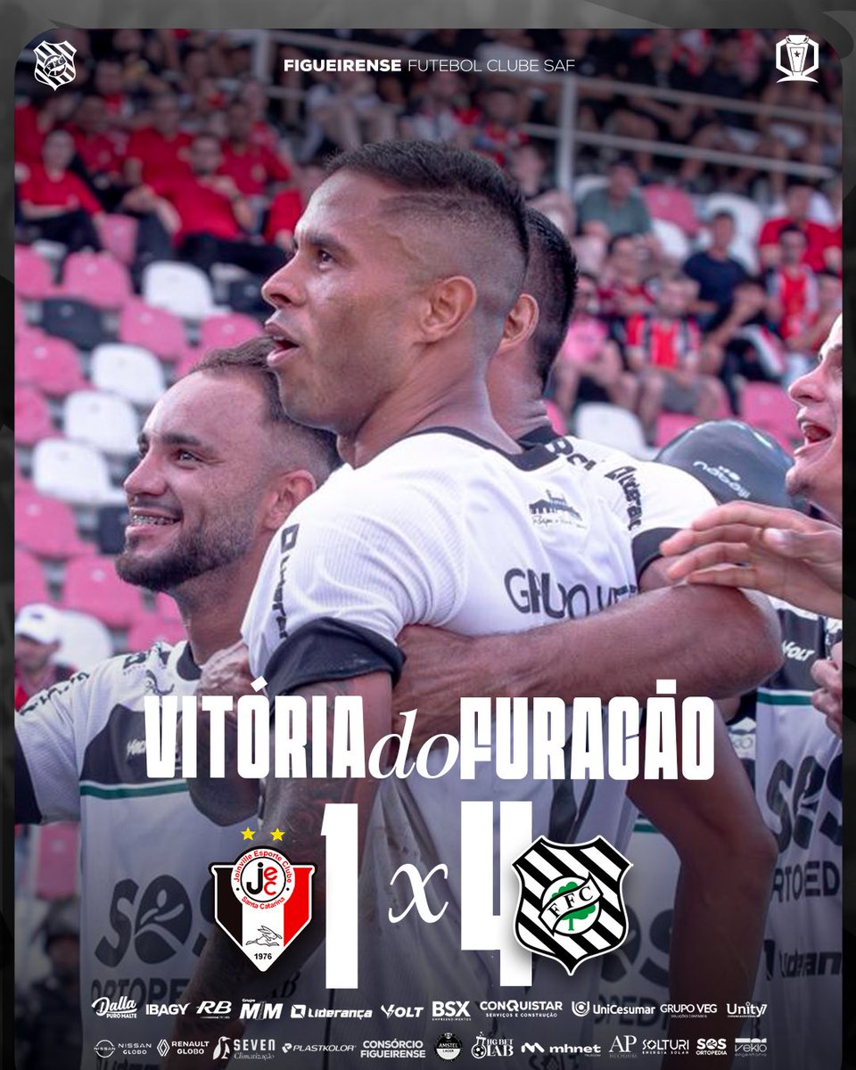 VITÓRIAAAAAAAAAAAAAAAAAAAAAAAAAAAAAAAAAAAAAAAAA DO FIGUEIRAAAAAAAAAAAAAAAAAAAAAAAAAAAA! 🏴🏳️
⠀
Com gols de Marlyson (2), Felipe Augusto e Natan Alves, vencemos o Joinville por 4 a 1, em no Norte catarinense.
⠀
O jogo de volta da grande final da Copa Santa Catarina será no