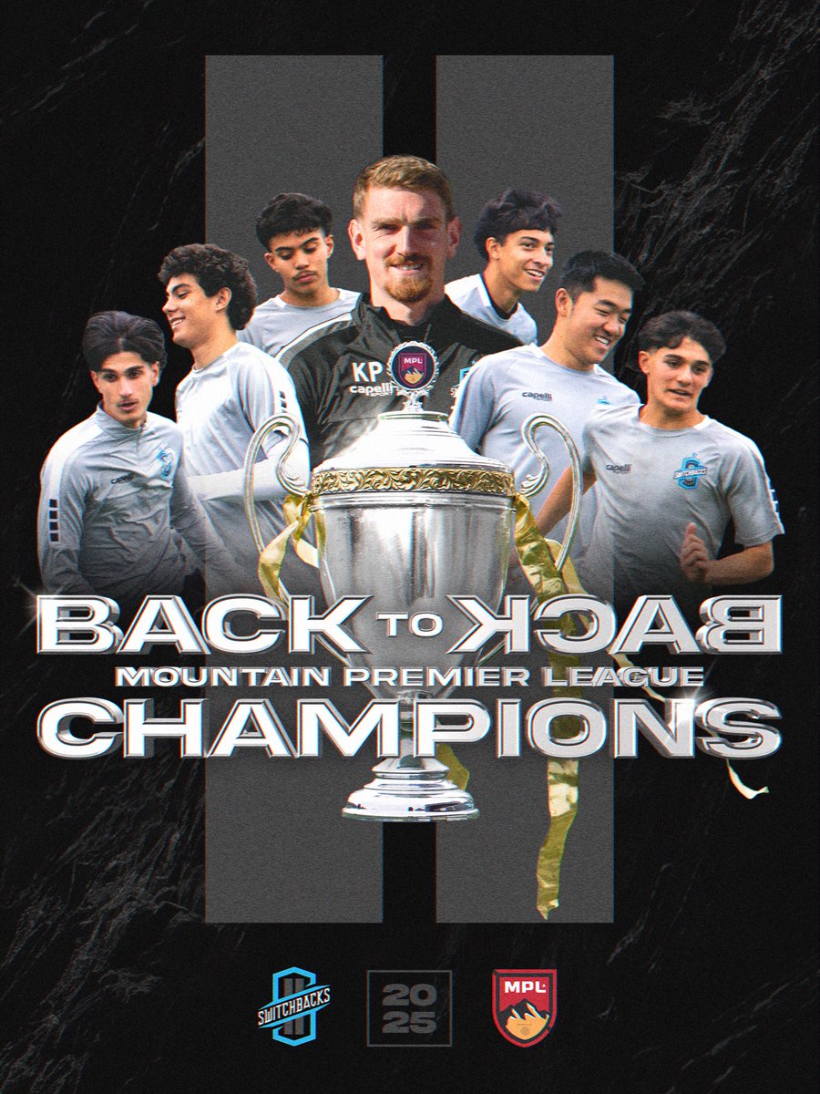 SwitchbacksFC's tweet image. Back to back Champs 🏆

Congrats to Switchbacks II for winning the 2025 MPL Fall Championship! 

#switchbacksfcII #champs