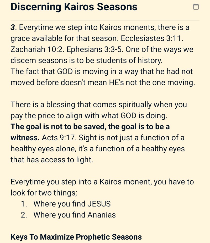 estherannuduma's tweet image. Discerning Kairos Seasons by Apostle Joshua Selman 
November 16th 2025
