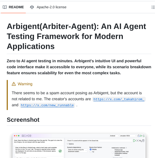 0x0SojalSec's tweet image. AI Agent for testing Android, iOS, and Web apps.🤖

- github.com/takahirom/arbi…

#infosec #cybersec #bugbountytips