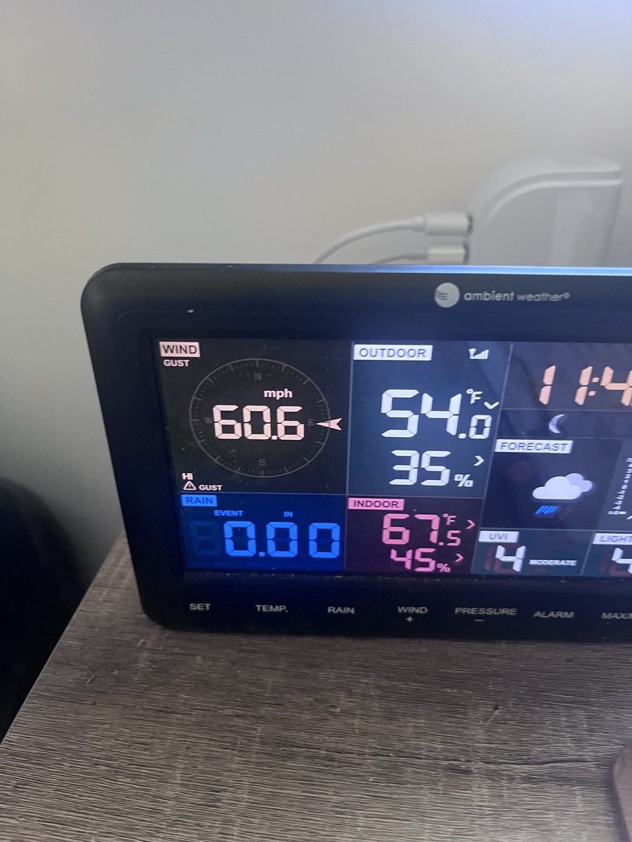 JackRuddenWX's tweet image. Just measured a 61mph wind gust here. Sounded like a jet engine shaking the entire house. Could literally feel it. @CutterMartin @SteveSosnaWX @TonyPannWBAL @dougkammerer @NWS_BaltWash @AvaWBAL @ttasselWBAL