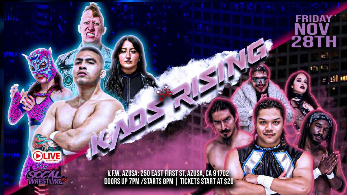 📢Oh Damn - I finally got the power at Santino Bros Wrestling Academy

Introducing your 🌟NEW Commissioner🌟 of KAOS Rising!

😍Its ME!!!  Jezabel Romo at your service...... 😍

💪Witness the future of #ProWrestling 

🗓️FRIDAY NOV 28 in AZUSA, CA

🎟️Get your tickets now! This is
