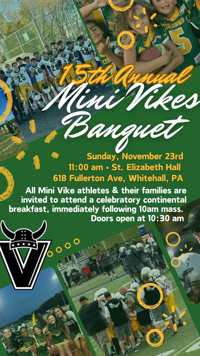 ACCMiniVikes's tweet photo. We are a week away from our annual end of season banquet. Hope to see everyone there to help us recognize your athletes hard work and dedication! https://t.co/aEUZL7NdcJ