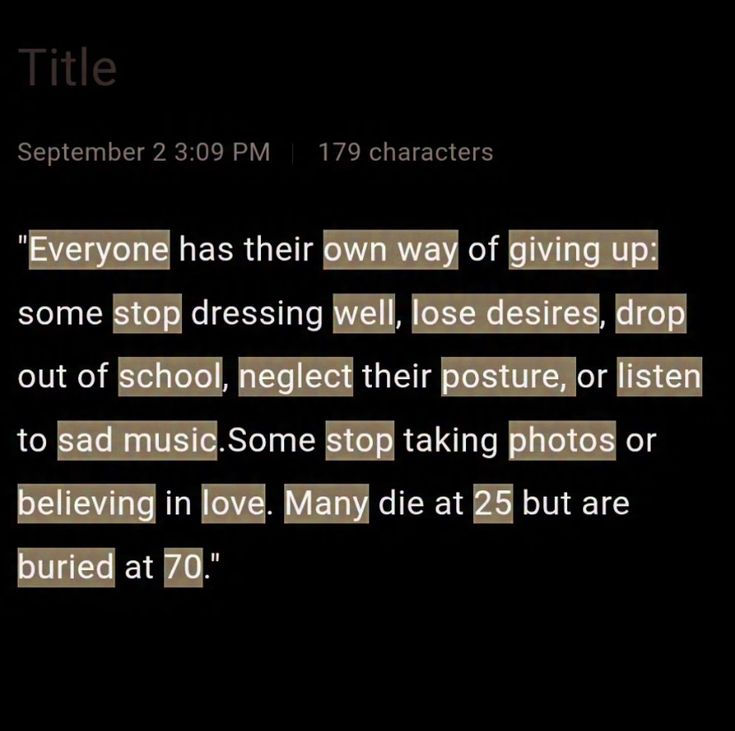 Literariium's tweet image. Everyone has their own way of giving up.