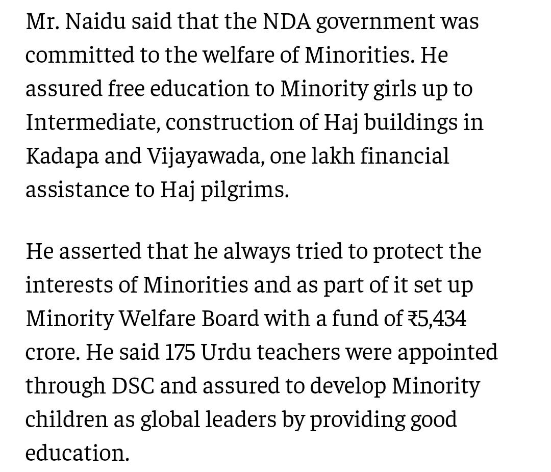 Set up Minority Welfare Board with a fund of ₹5,434 crore. OK 🙏🙂