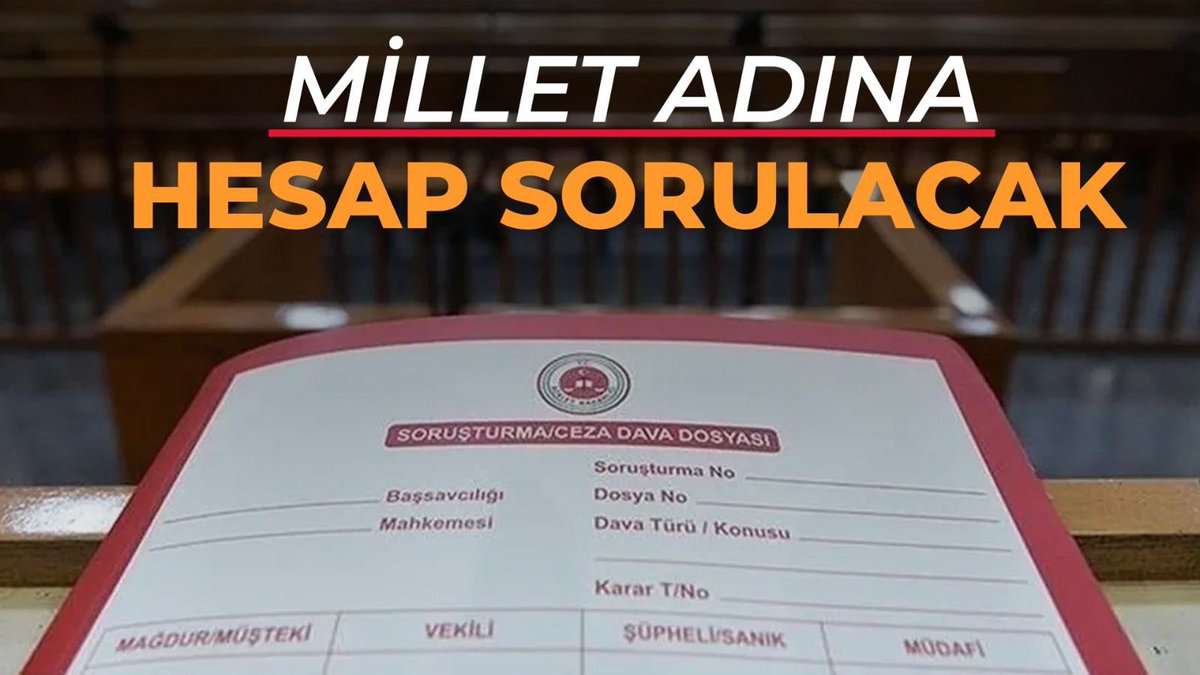 Milletin alın teriyle biriktirdiği kaynakların nasıl kullanıldığı artık tüm yönleriyle ortaya çıkıyor.
Kamu zararına yol açan her işlem, her imza ve her usulsüzlük hukukun önünde tek tek incelenecek.

Millet adına hesap sorulacak;
kimse yaptığıyla yanına kalmayacak.