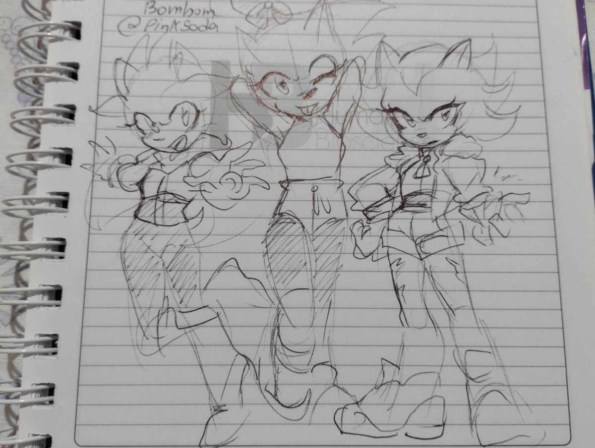 Anoche quise mis versiones Genderbend de los erizos por diversión; solo la de Shadow me gustó, falta pulir la de Sonic y Silver

[#sketch #SonicTheHedgehog #myart]