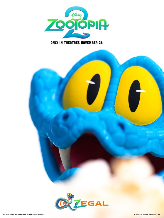 Zootropolis 2 Regal Cinema poster